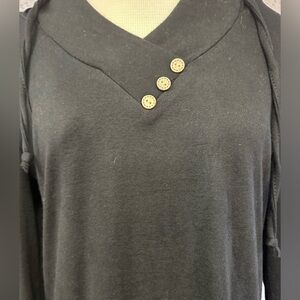 Kimmery black long sleeve hooded dress size L